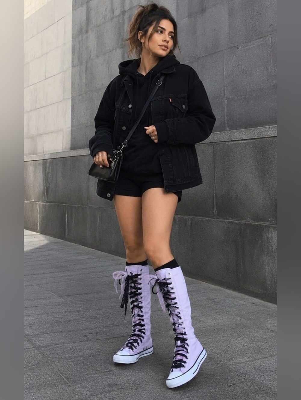 Converse All Star Chuck Taylor XXHigh Double Lace Pink Knee High Sneakers Sizes